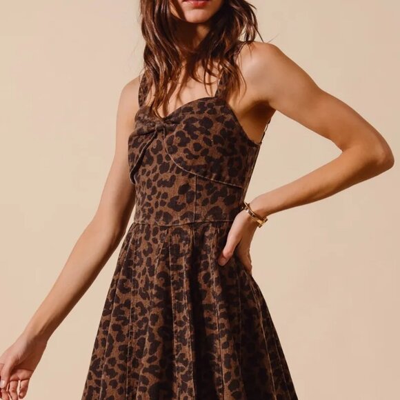 SO ME Mineral Washed Leopard Flare Cami Dress - Picture 8 of 11